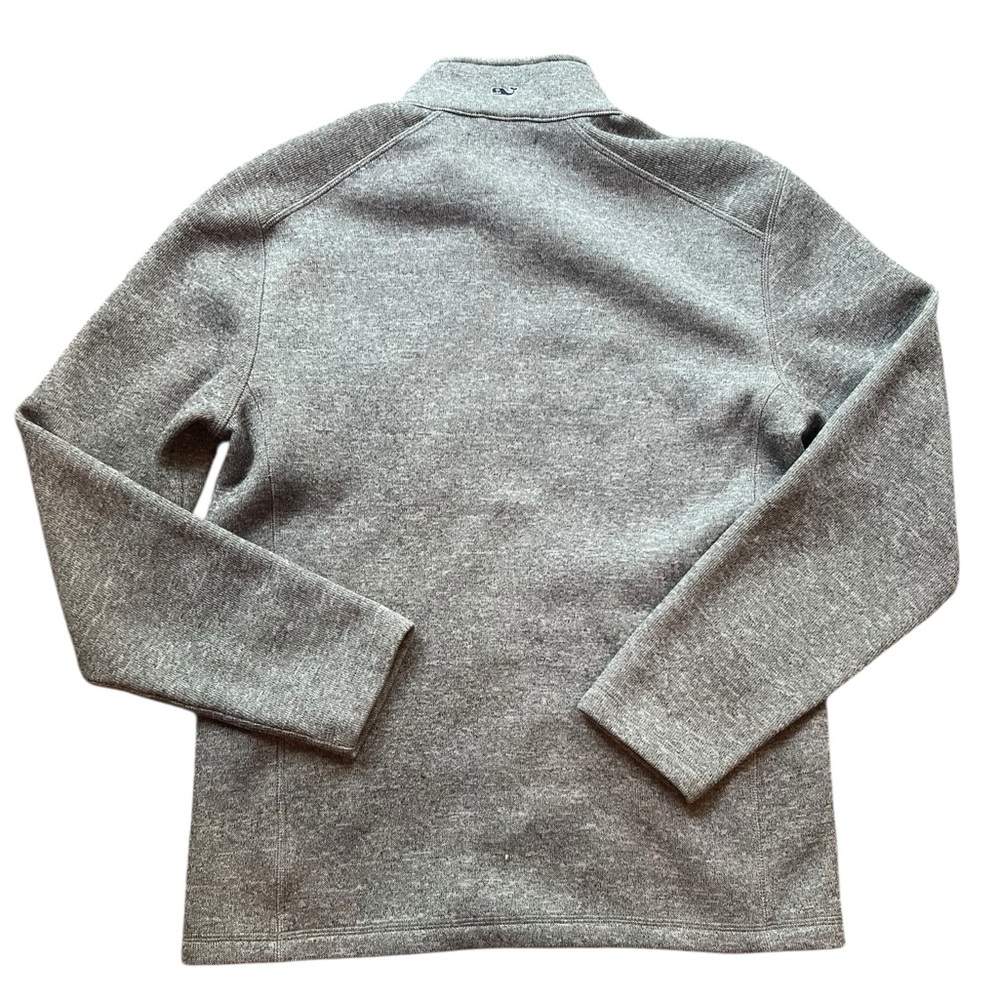 Vineyard Vines Men's‎ Mountain Gray Quarter-Zip Pullover - Picture 3 of 10